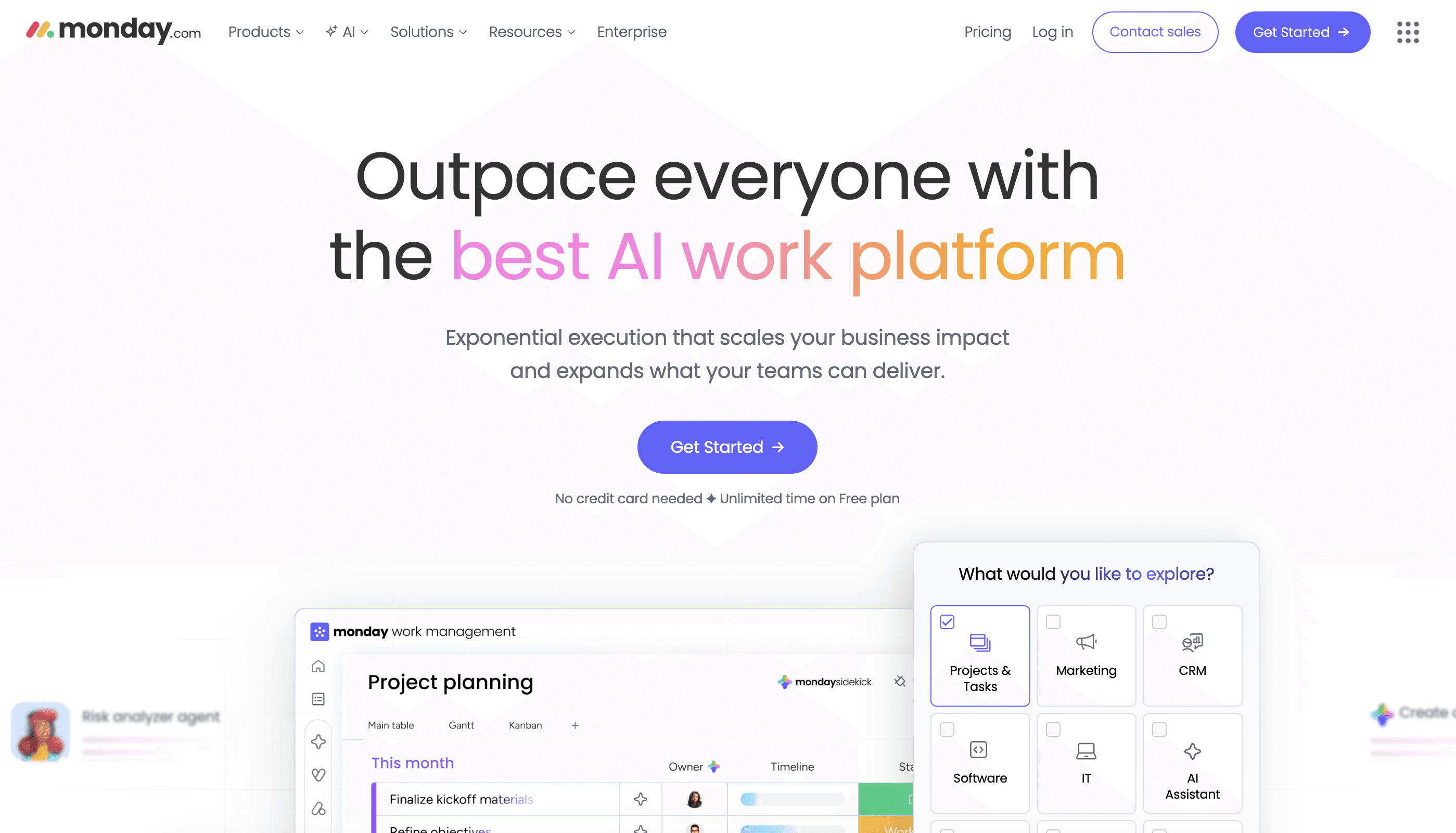 Monday.com dashboard showing visual workflows and project tracking boards