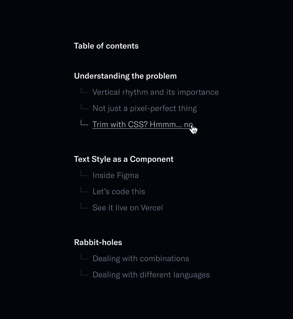 Thunderstorm Table of Contents