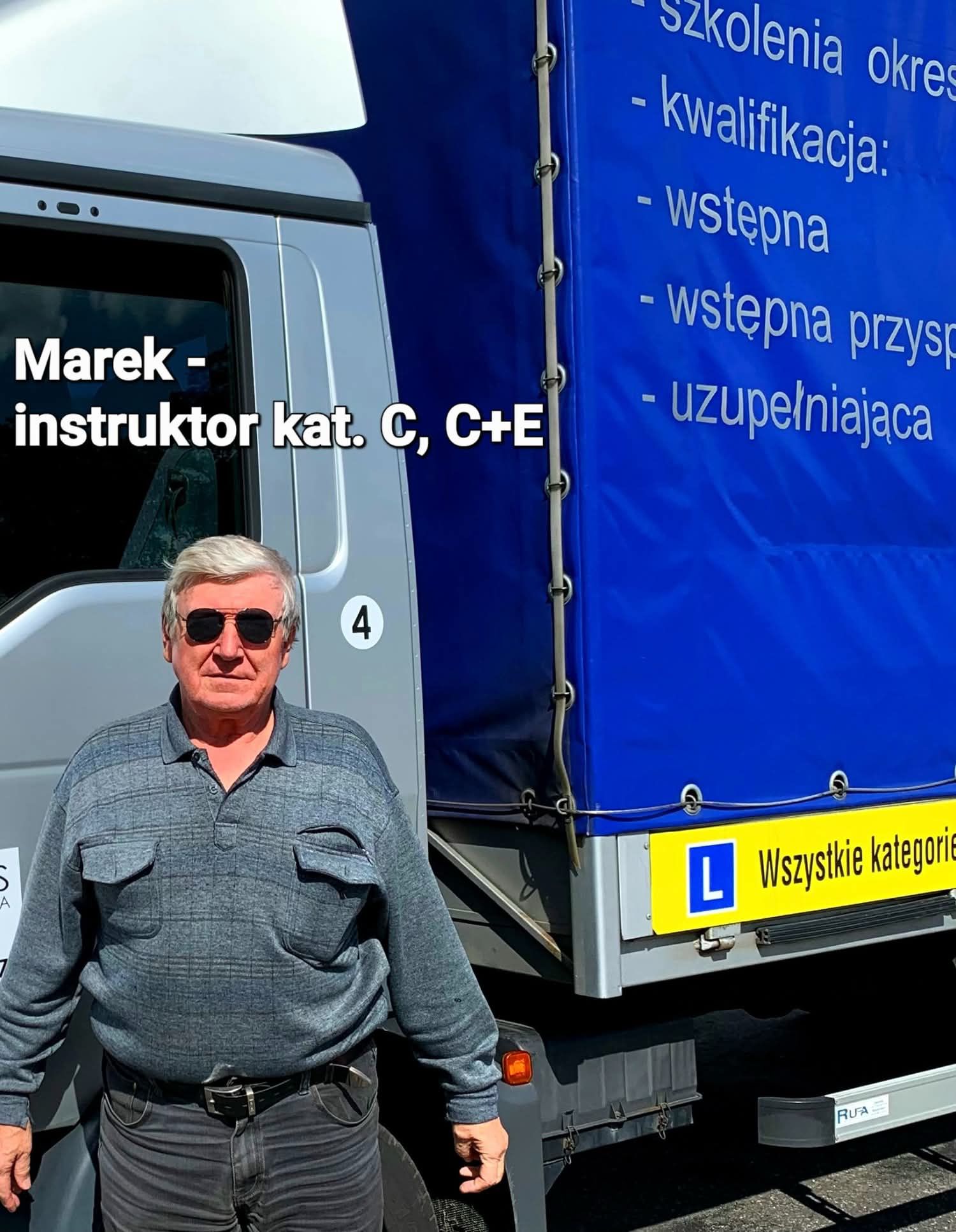 Specjalista od nauki jazdy zestawami i pojazdami ciężarowymi, z dużym wyczuciem techniki.