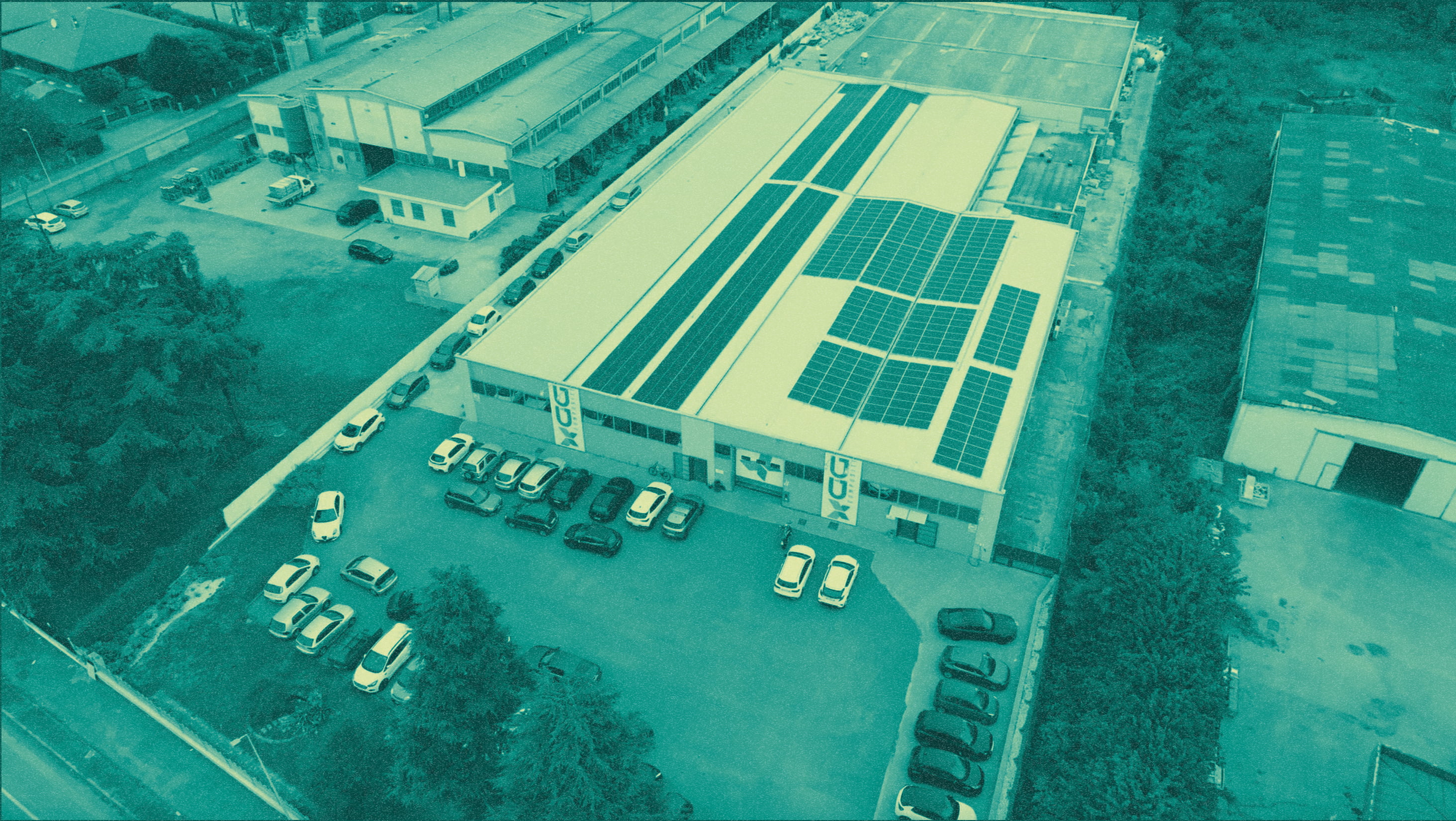 Man working with two monitors