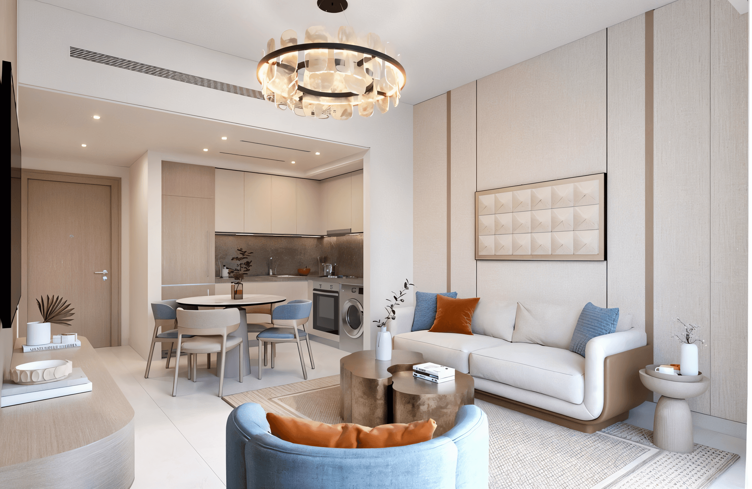 A view of Farishta 2, the new residential tower in Dubai, exemplifying innovative architecture and urban living.