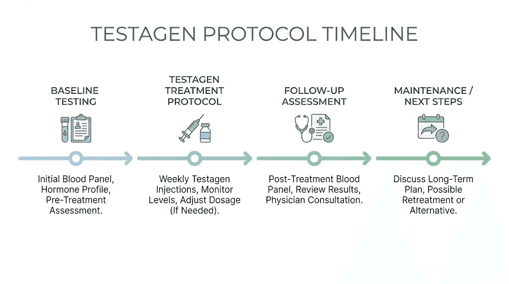 Testagen peptide research protocol timeline