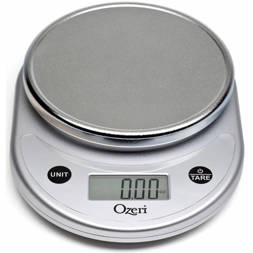 Ozeri Pronto digital kitchen and food scale in stainless steel with unit conversion button