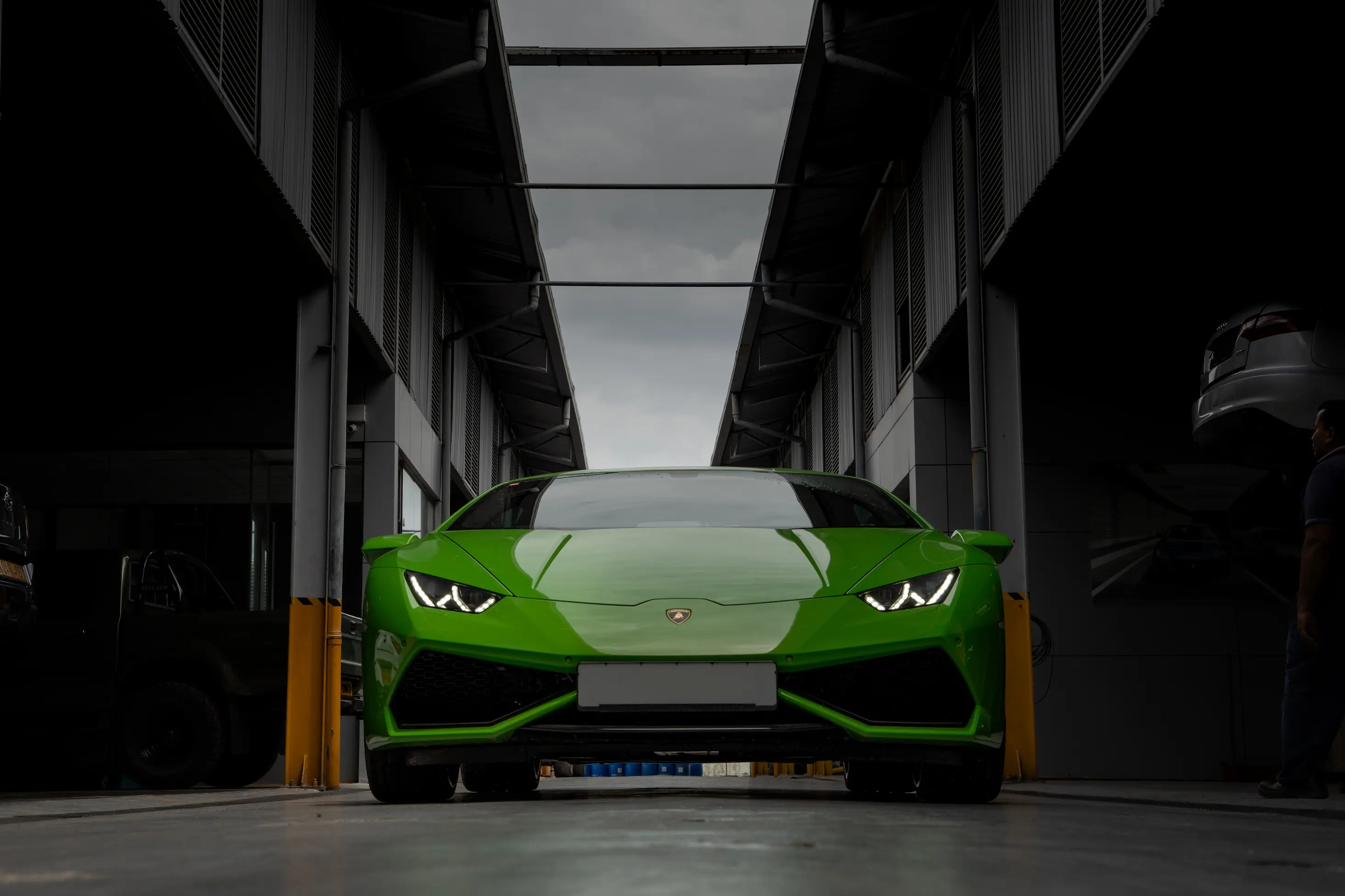 lamborghini car parked at Ideal Premier photoshoot area