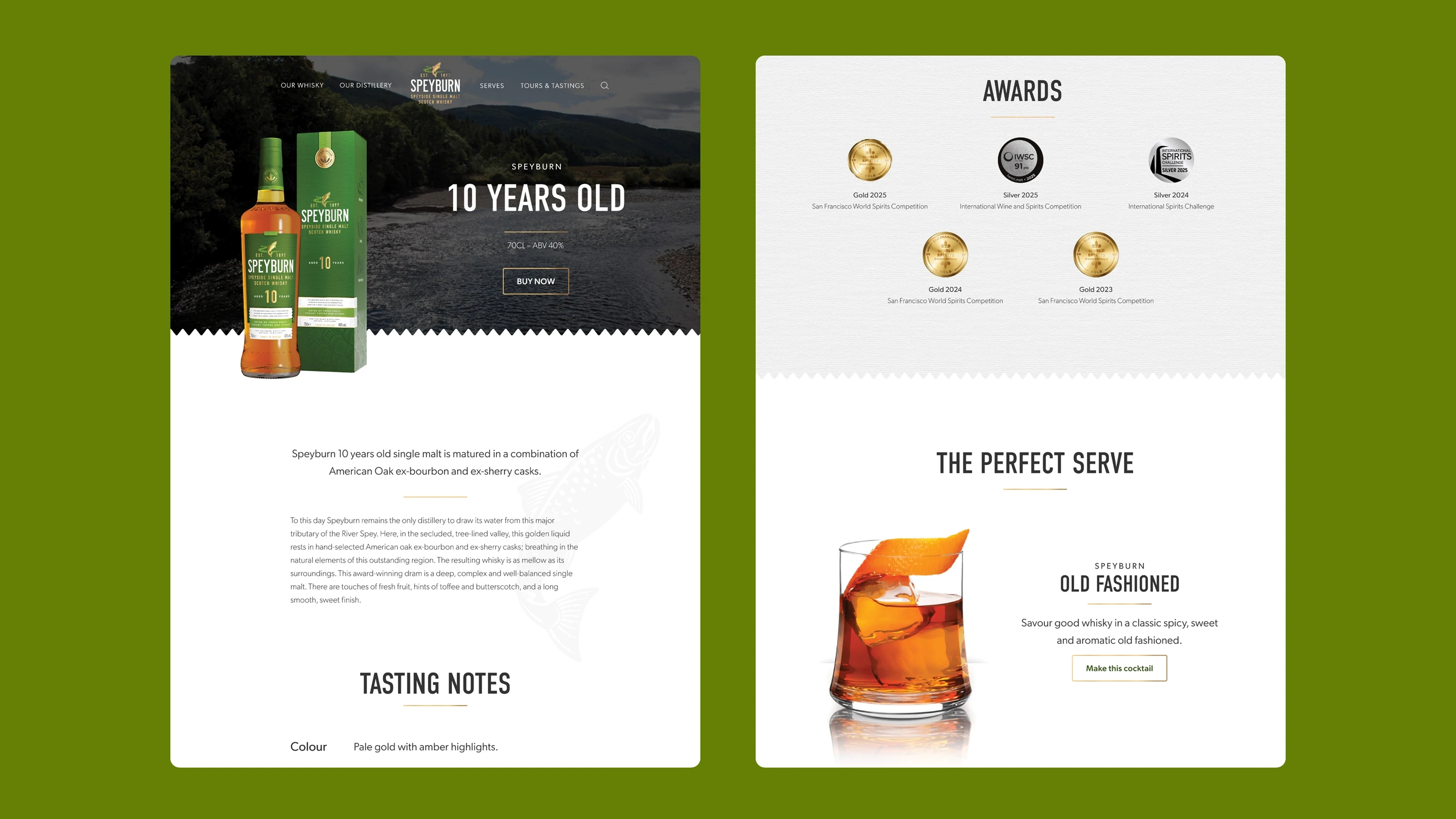 Speyburn Whisky 10 Year Old product page