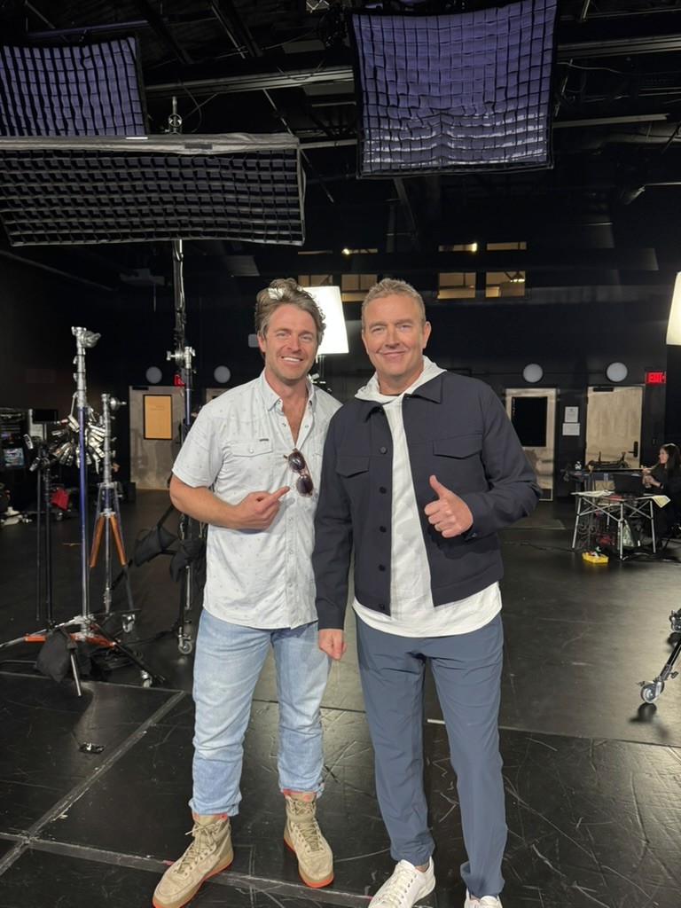 Behind-the-scenes studio photograph