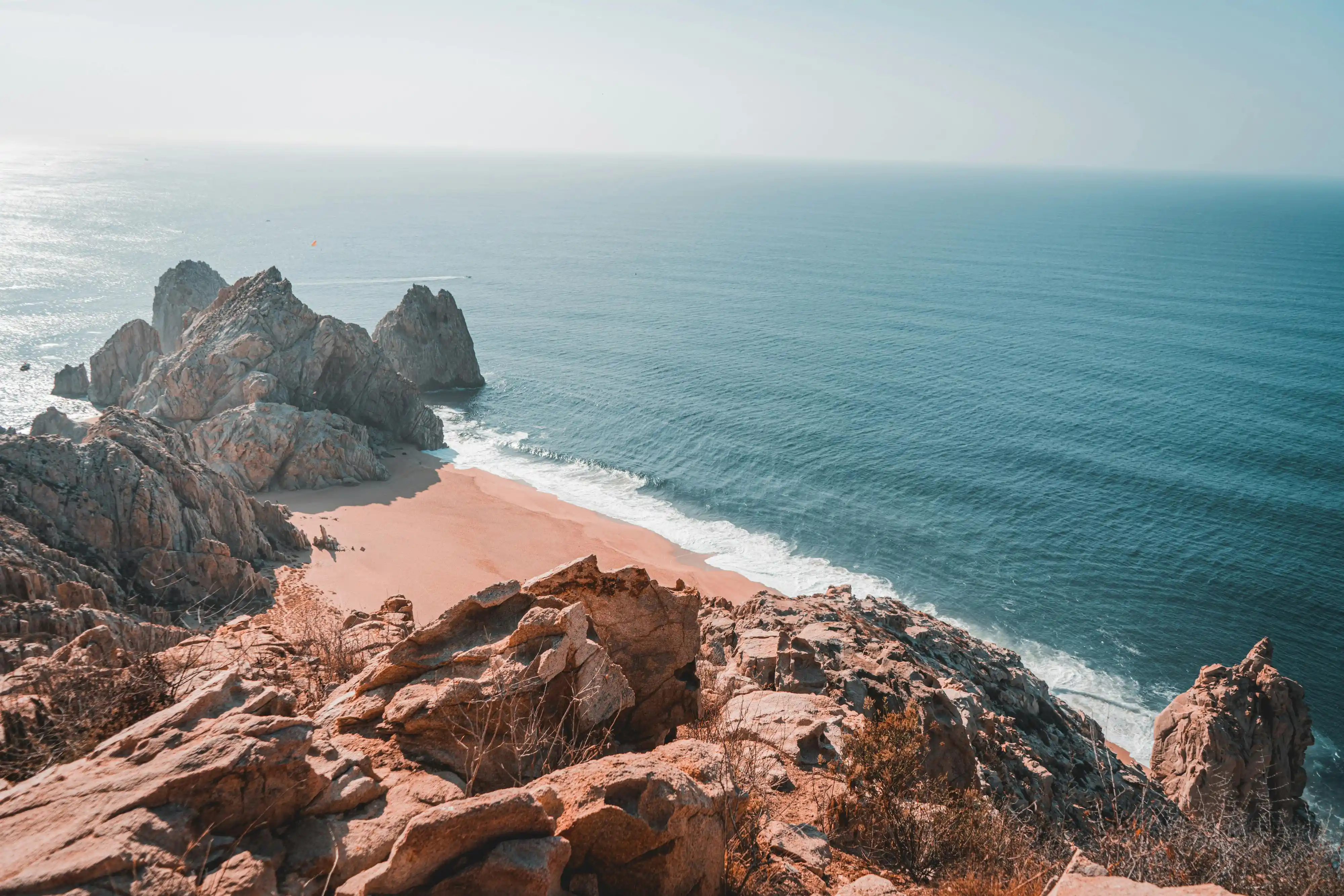 Meksika'nın Cabo San Lucas şehrindeki bir plaj