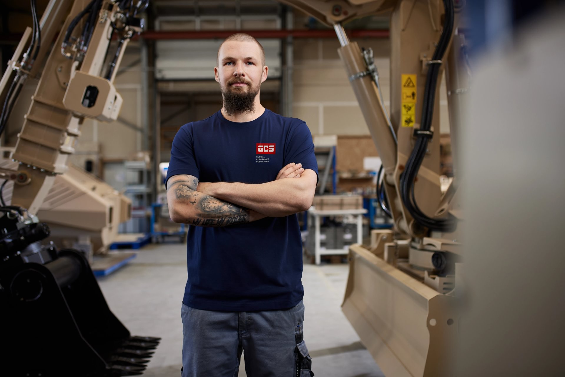 GCS mechanic in the production hall