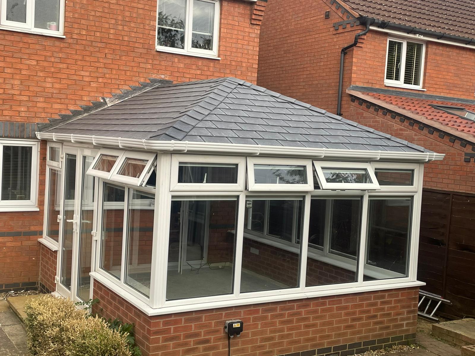 Warm roof conservatory installation in Northampton by PPM Builders