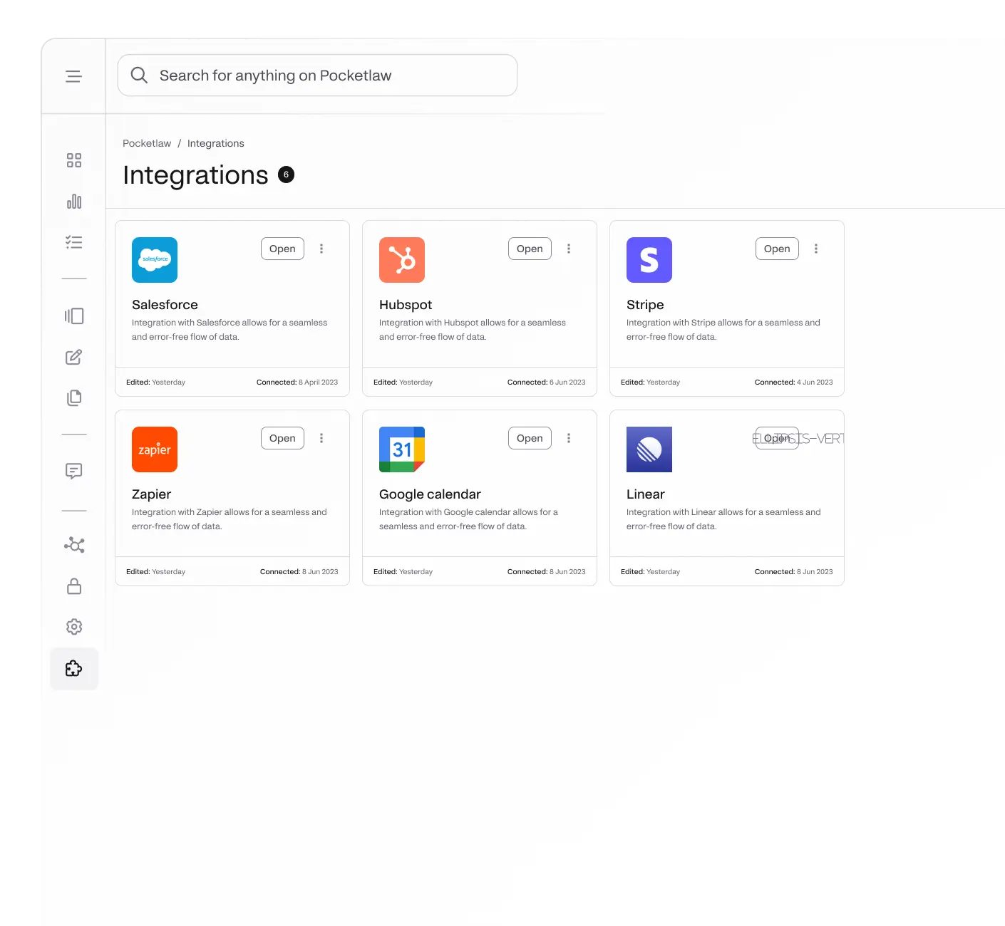 Illustration showing how to give users access to different documents in Pocketlaw