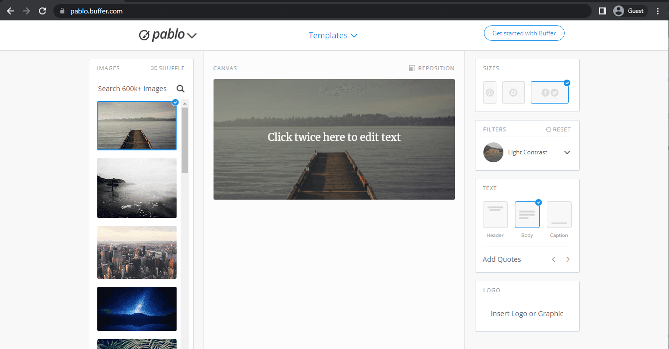 pablo landing page