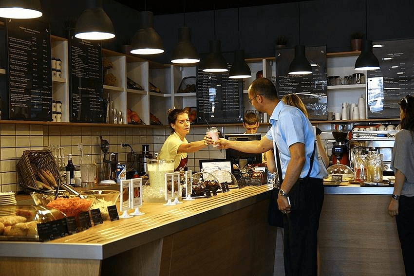 ordering at Green Deli Cafe