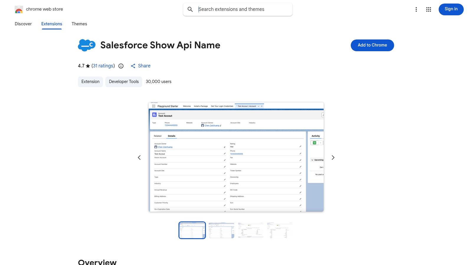 Salesforce Show API Name