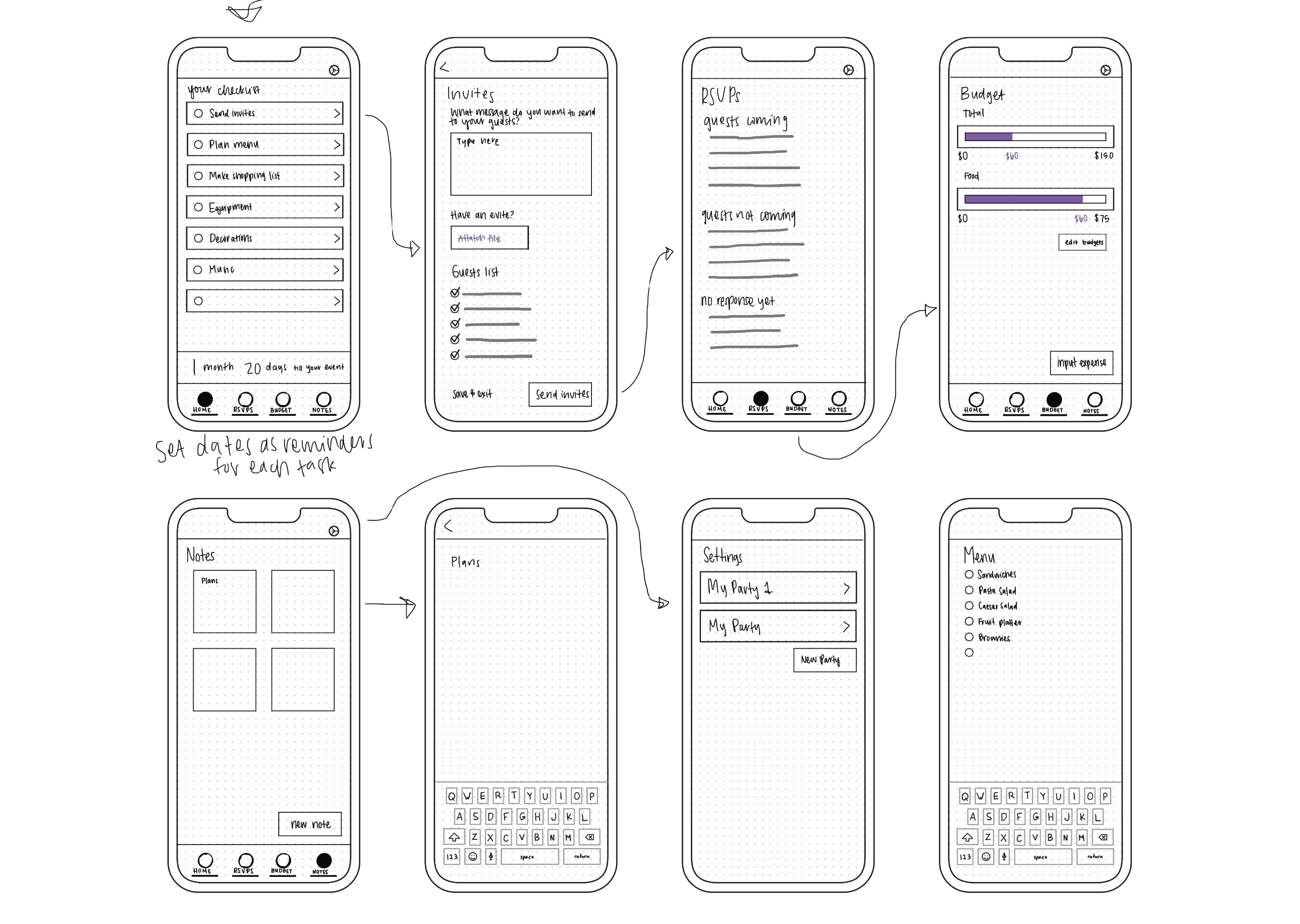 8 app sketches.