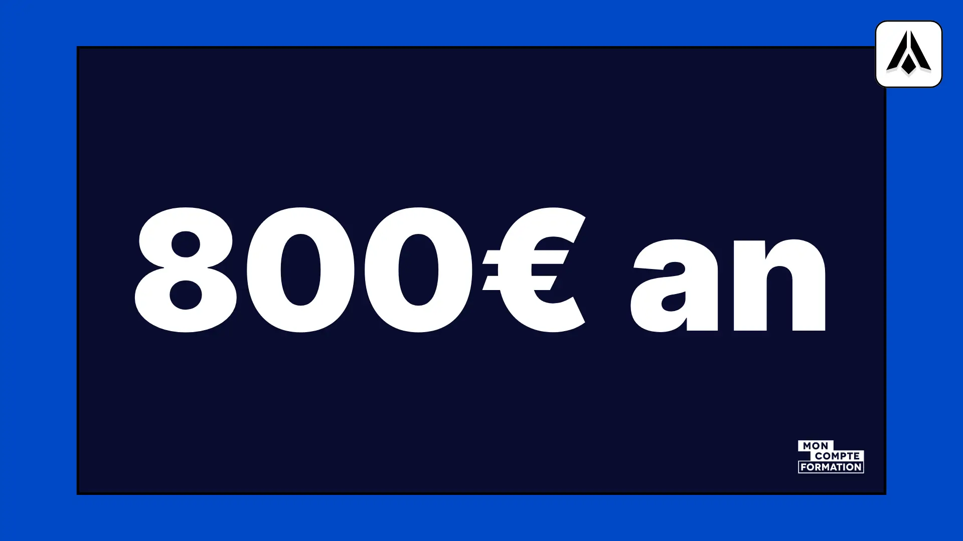 La règle des 800 euros par an - Digit Formations