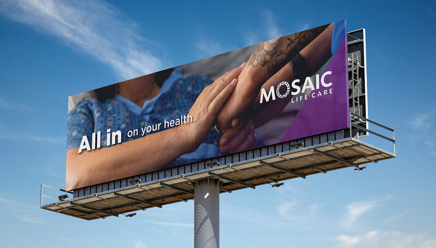 WTADS client MOSAIC Life Care billboard.