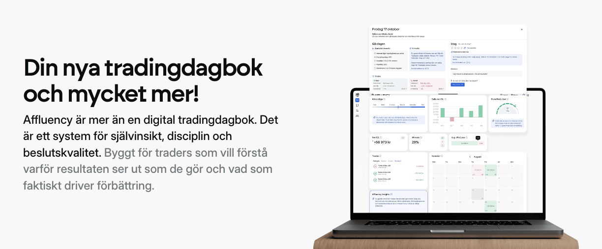 Bästa tradingdagboken i Sverige 2026. Jämförelse av journaler och appar – och varför Affluency sätter ny standard.