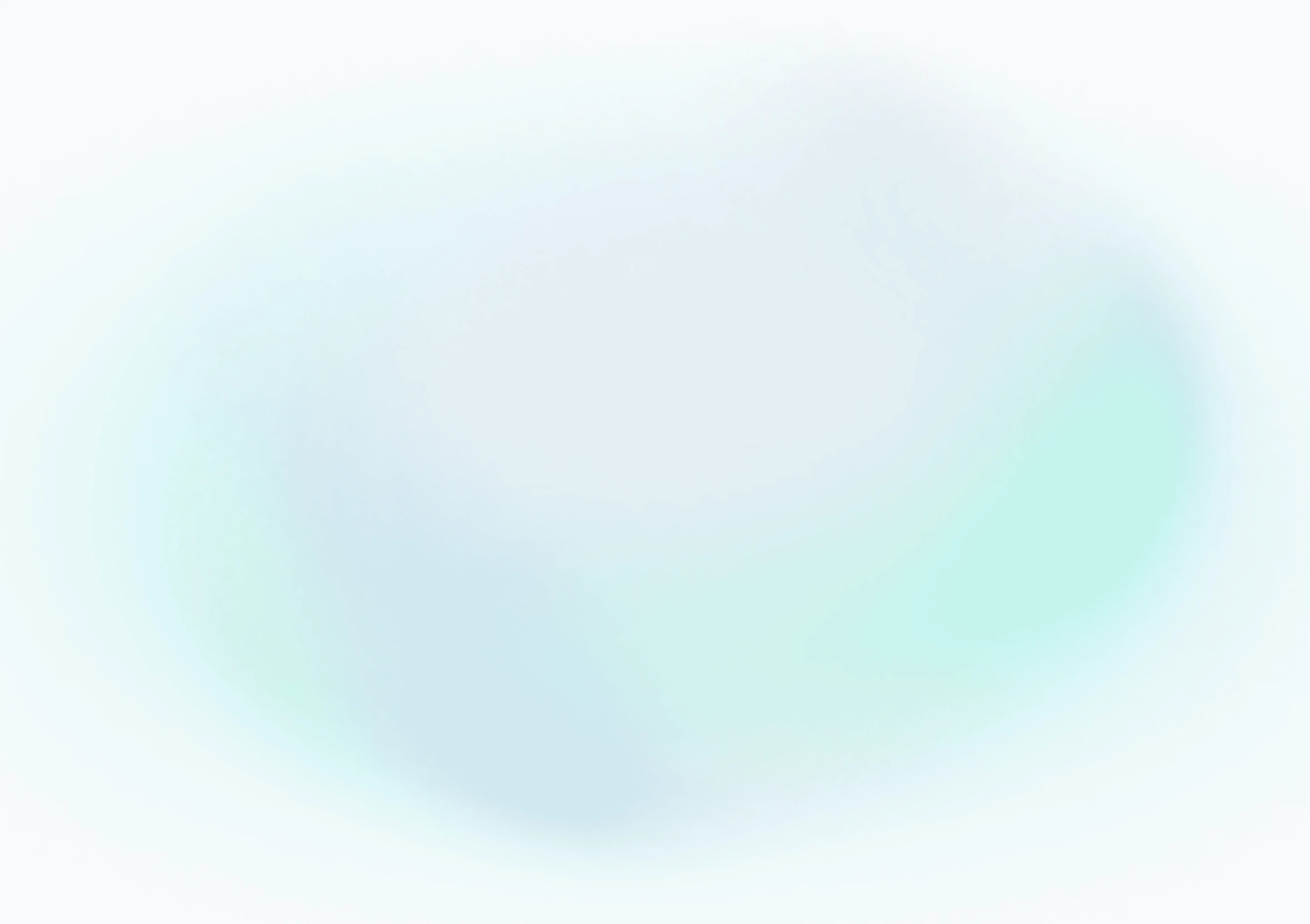 Abstract, soft pastel blue and white shape, slightly translucent, against a light background.