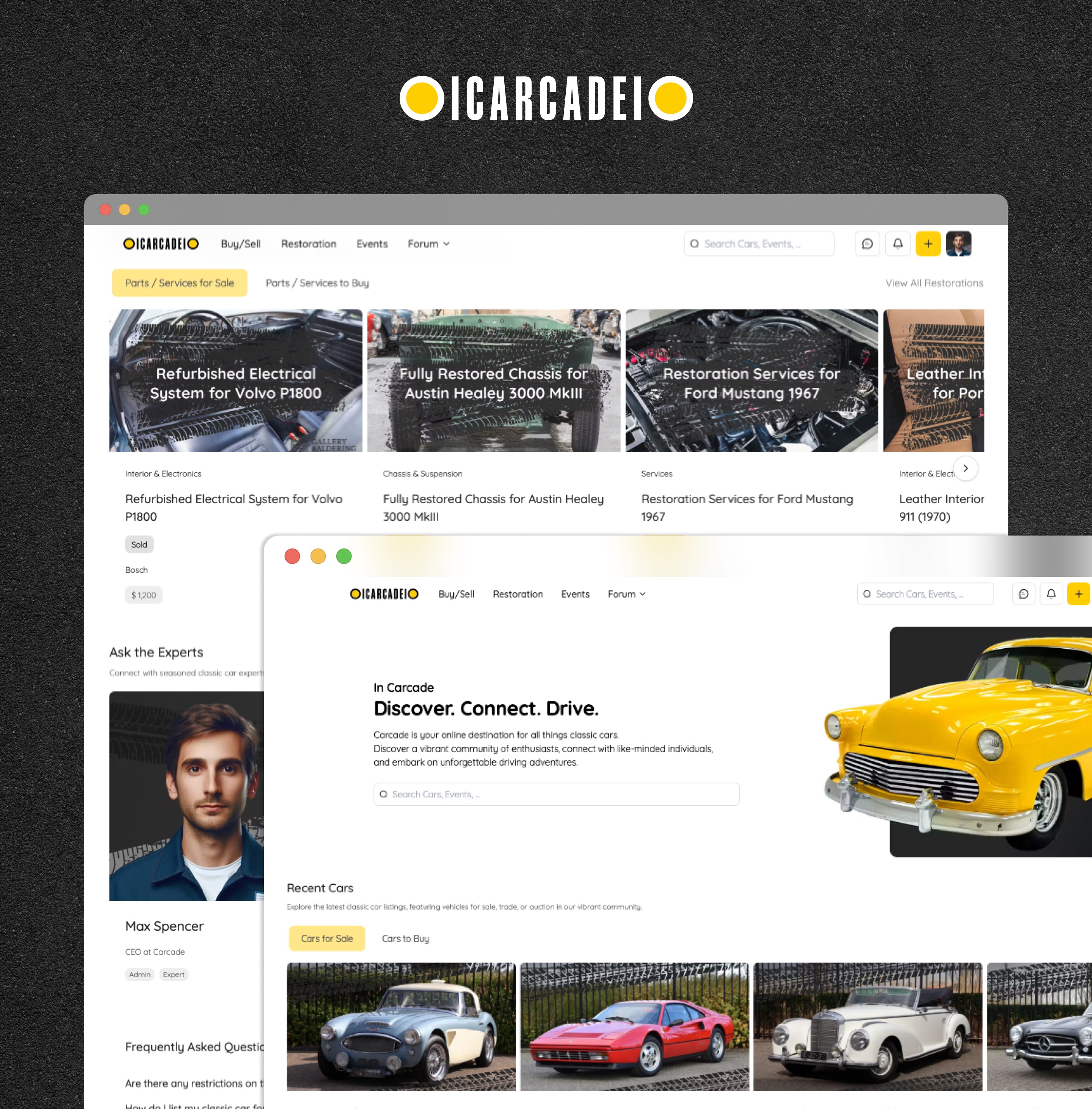 Community Website Template Design - Carcade
