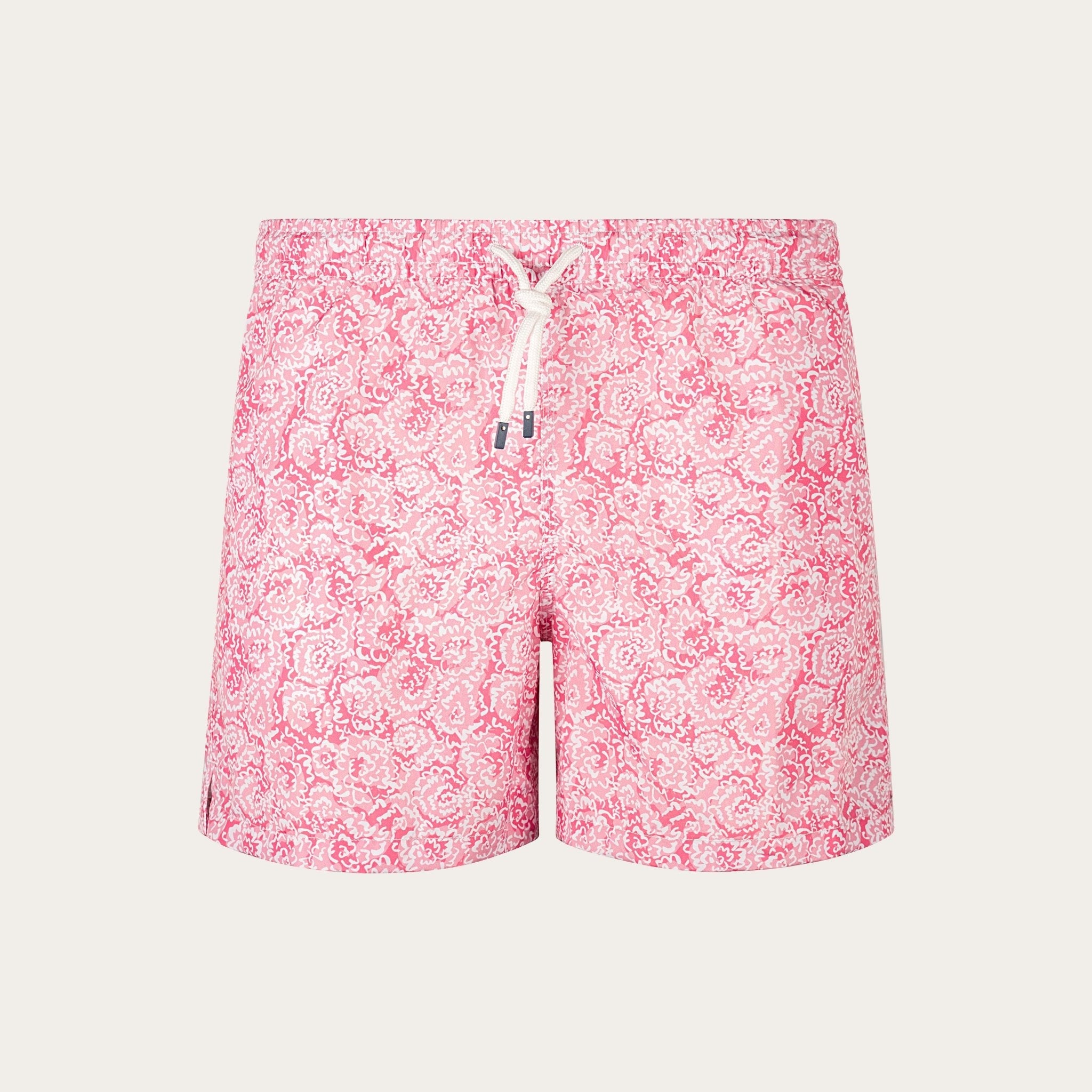 Madeira – The Sustainable Swim Trunk – Floral Pink / White - Mandelli UK