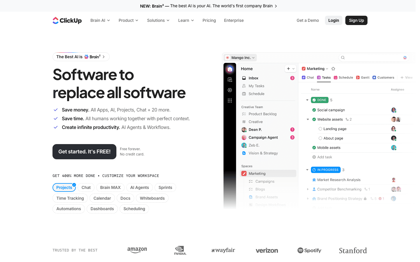ClickUp workflow management platform