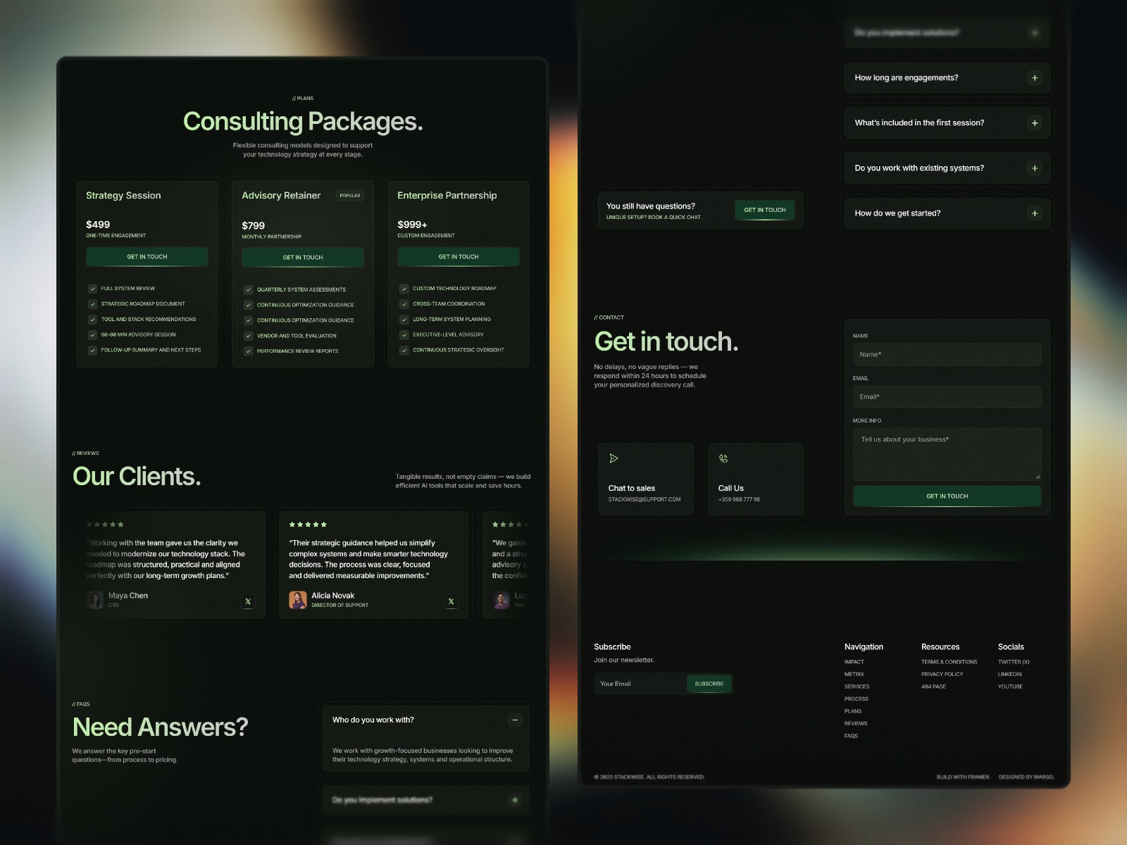 Stackwise — 现代专业 AI 产品官网设计灵感