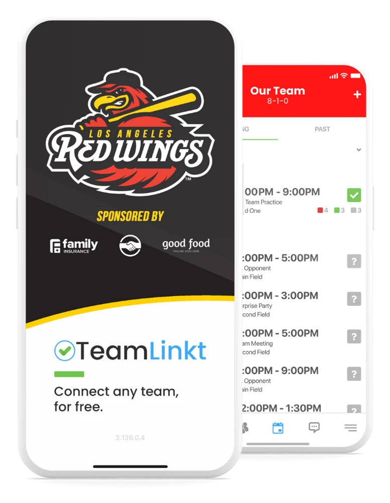 Co-Branded TeamLinkt Sports Team App with Your Team's Logo
