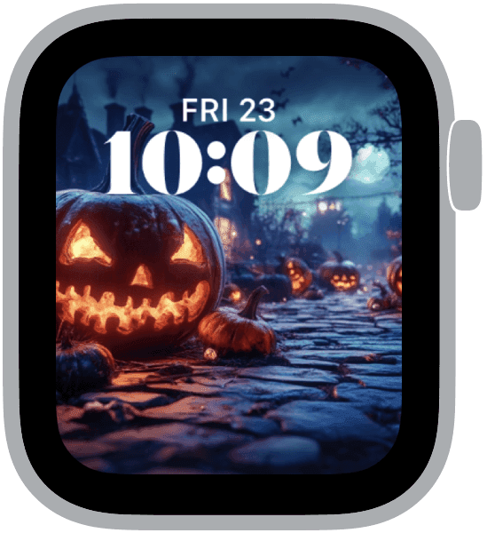 an apple watch face from the halloween horror collection