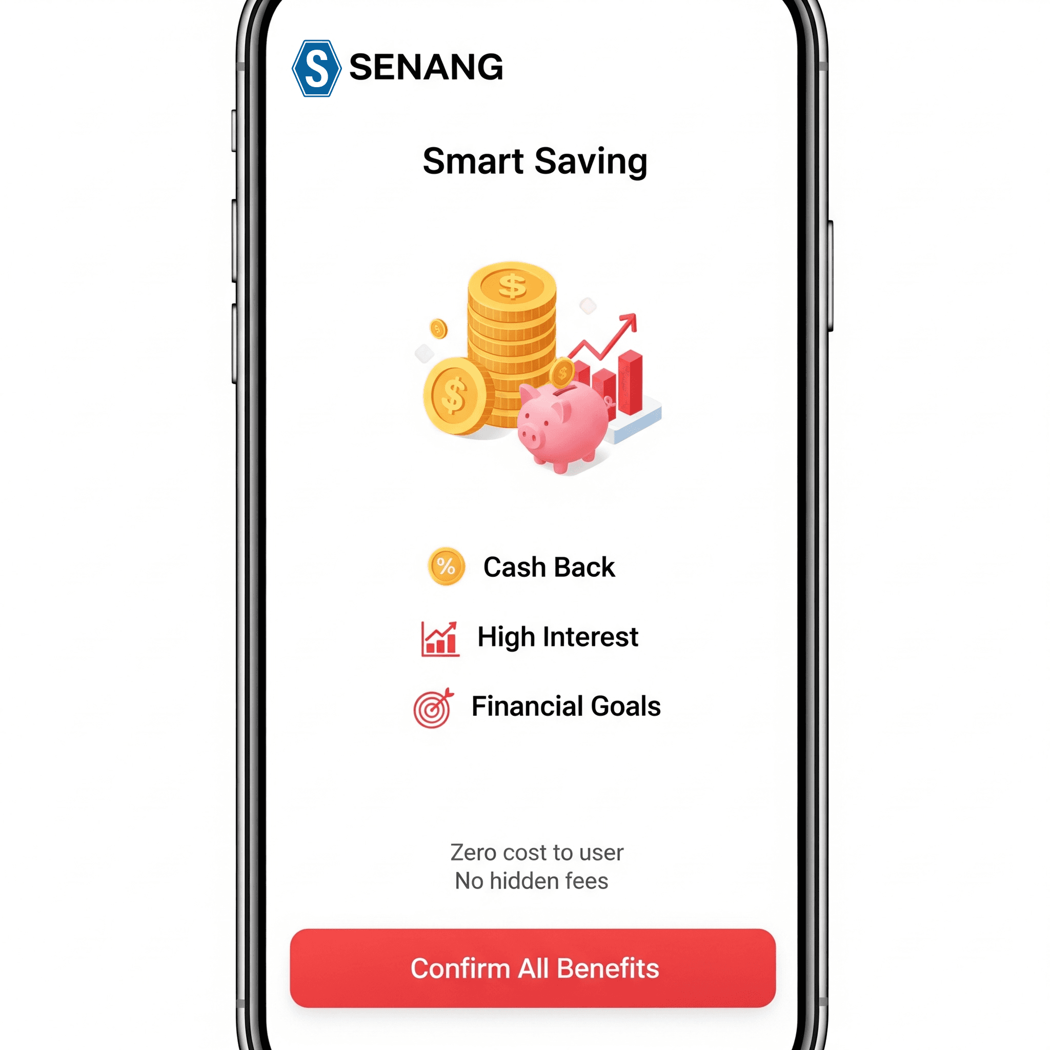 Smart Saving by senang.io – a structured financial discipline savings plan embedded via API, featuring seamless integration, platform-agnostic design, financial goal setting, structured plans, automated discipline, and long-term accumulation.