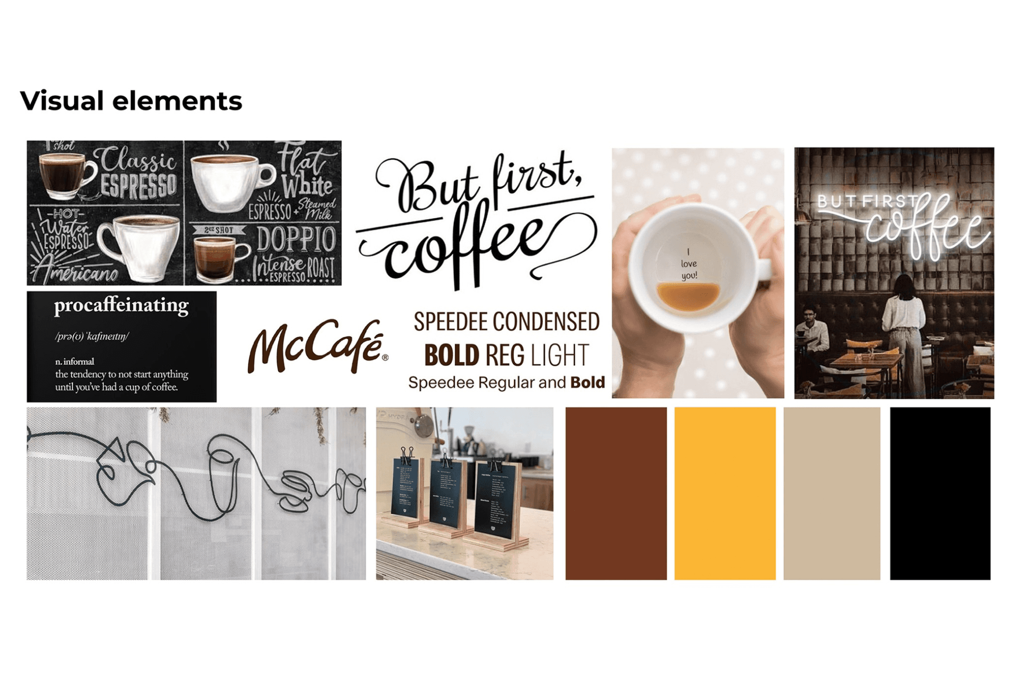 visual elements for McCafé