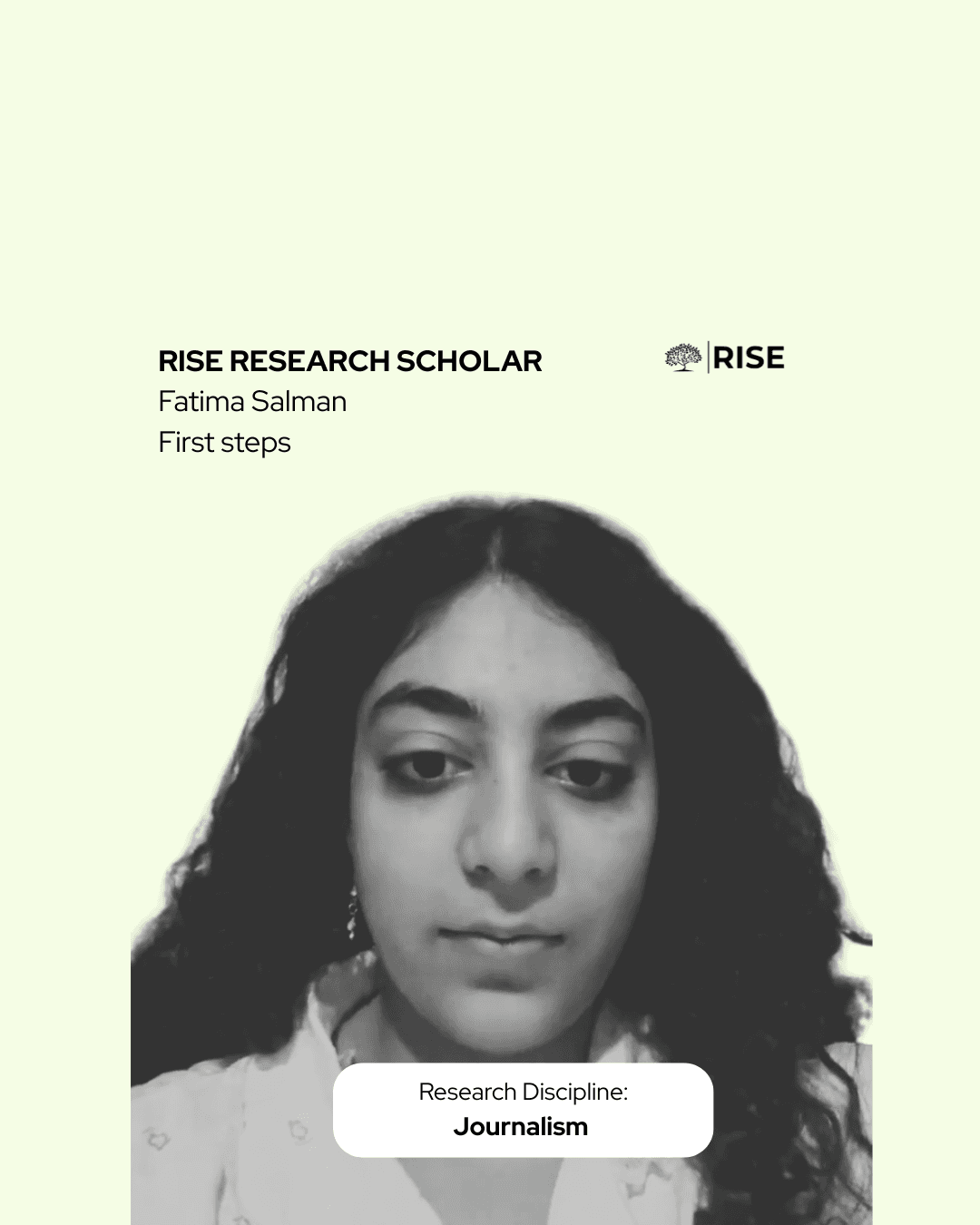 High school testimonial about mentorship and projects at RISE Global’s rise research Program