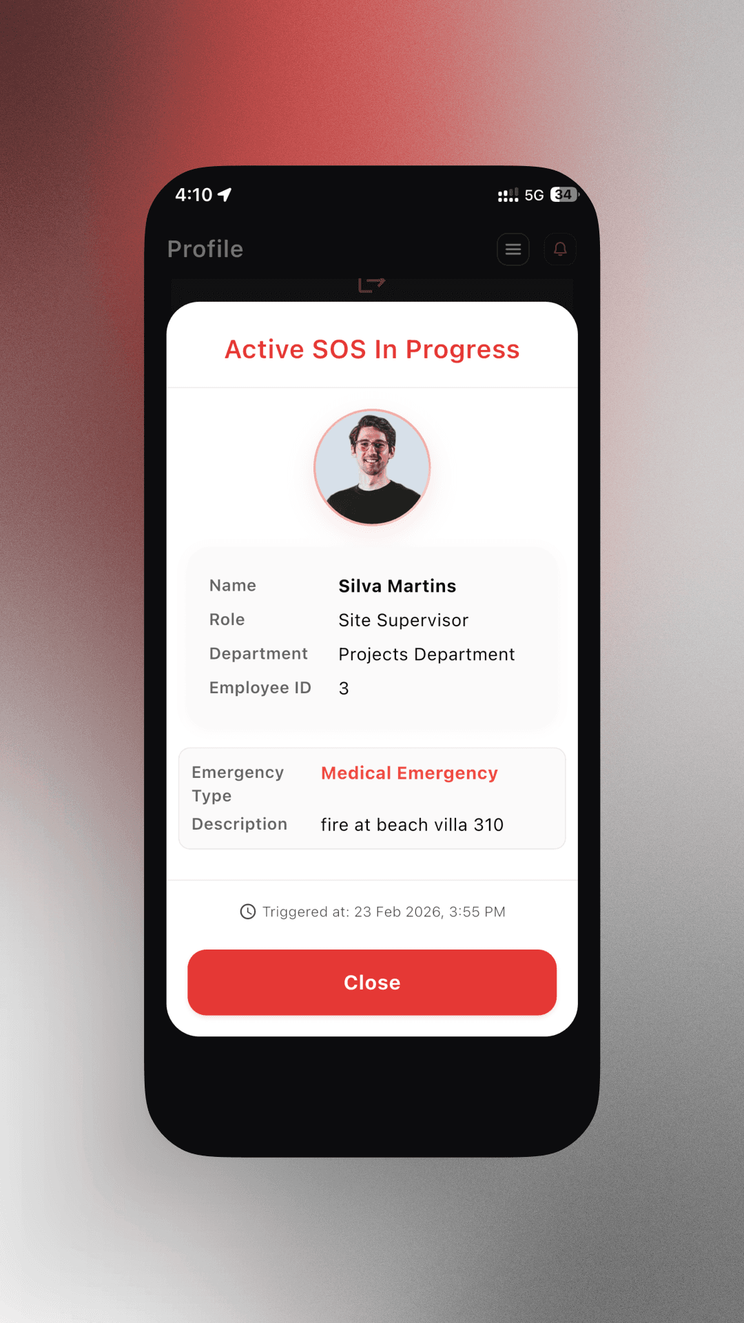 Active SOS mobile app