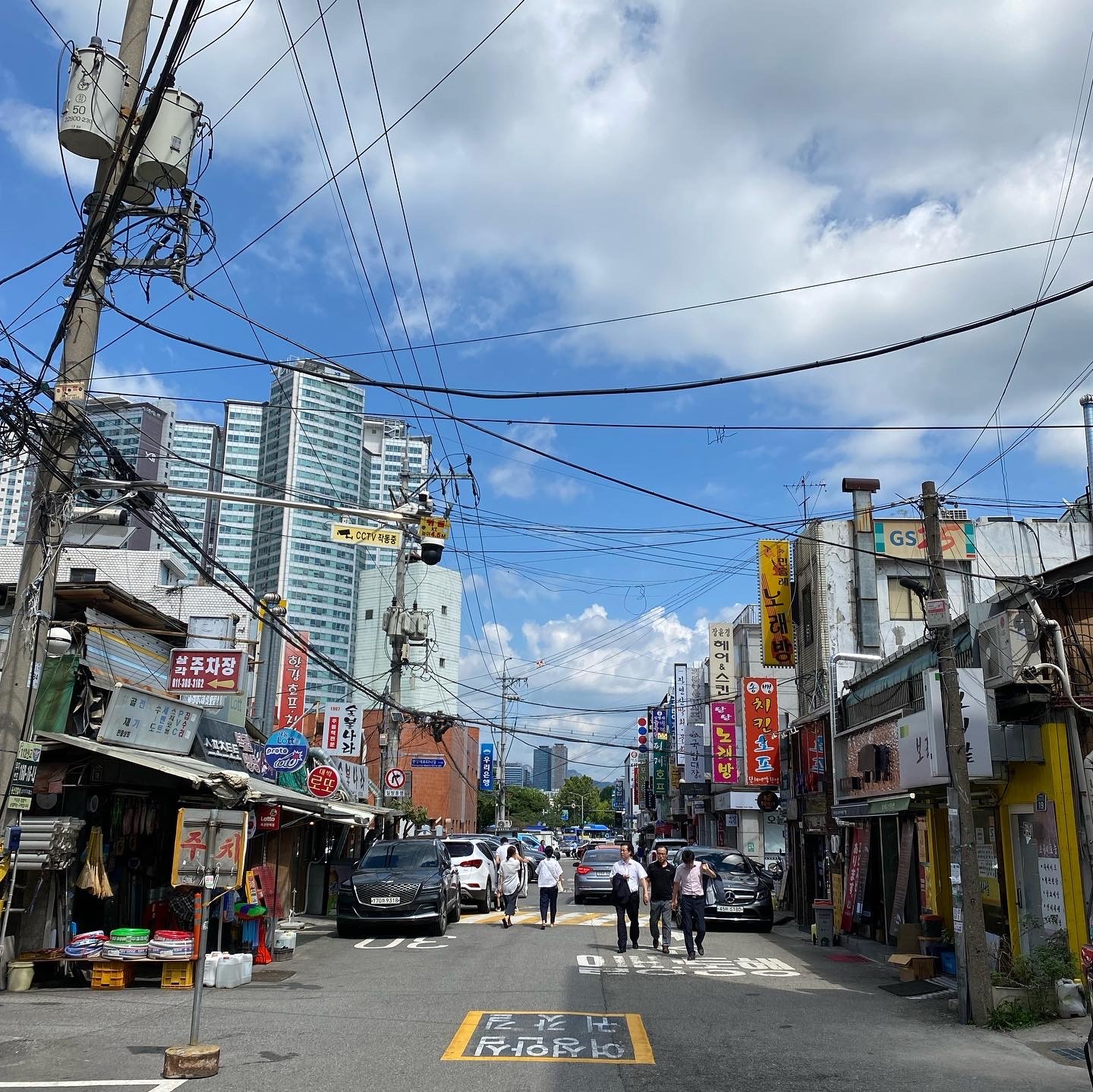 a person standing in front of a building
