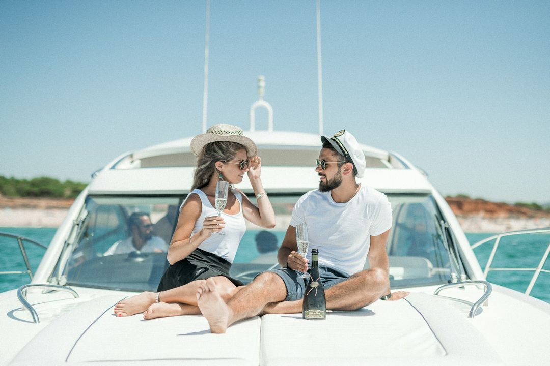 Couple on the yact