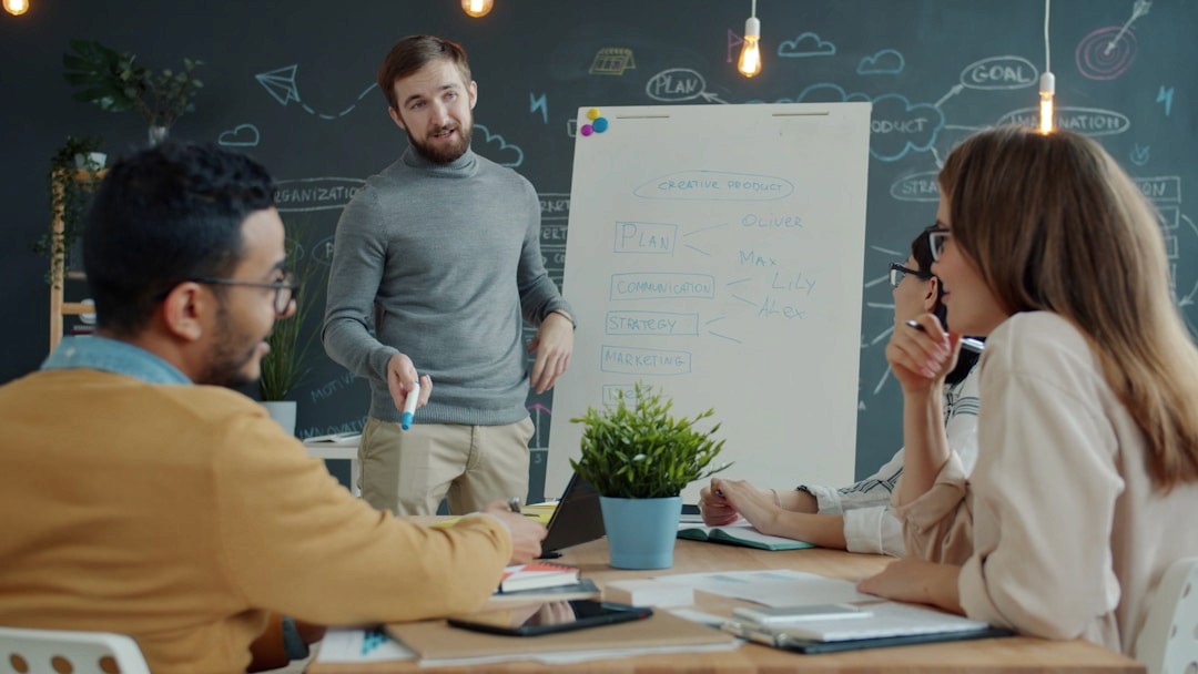 team brainstorming product strategy