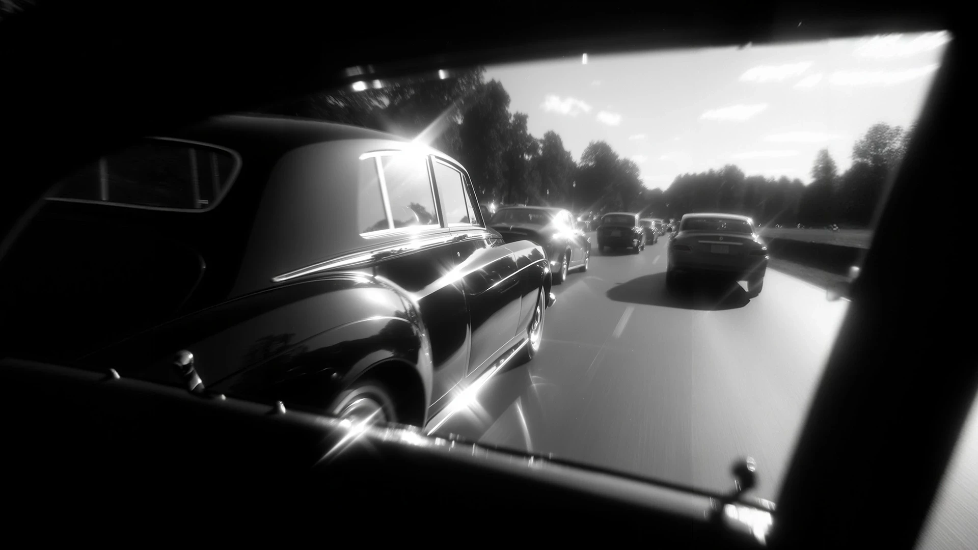 Vintage Car in Motion