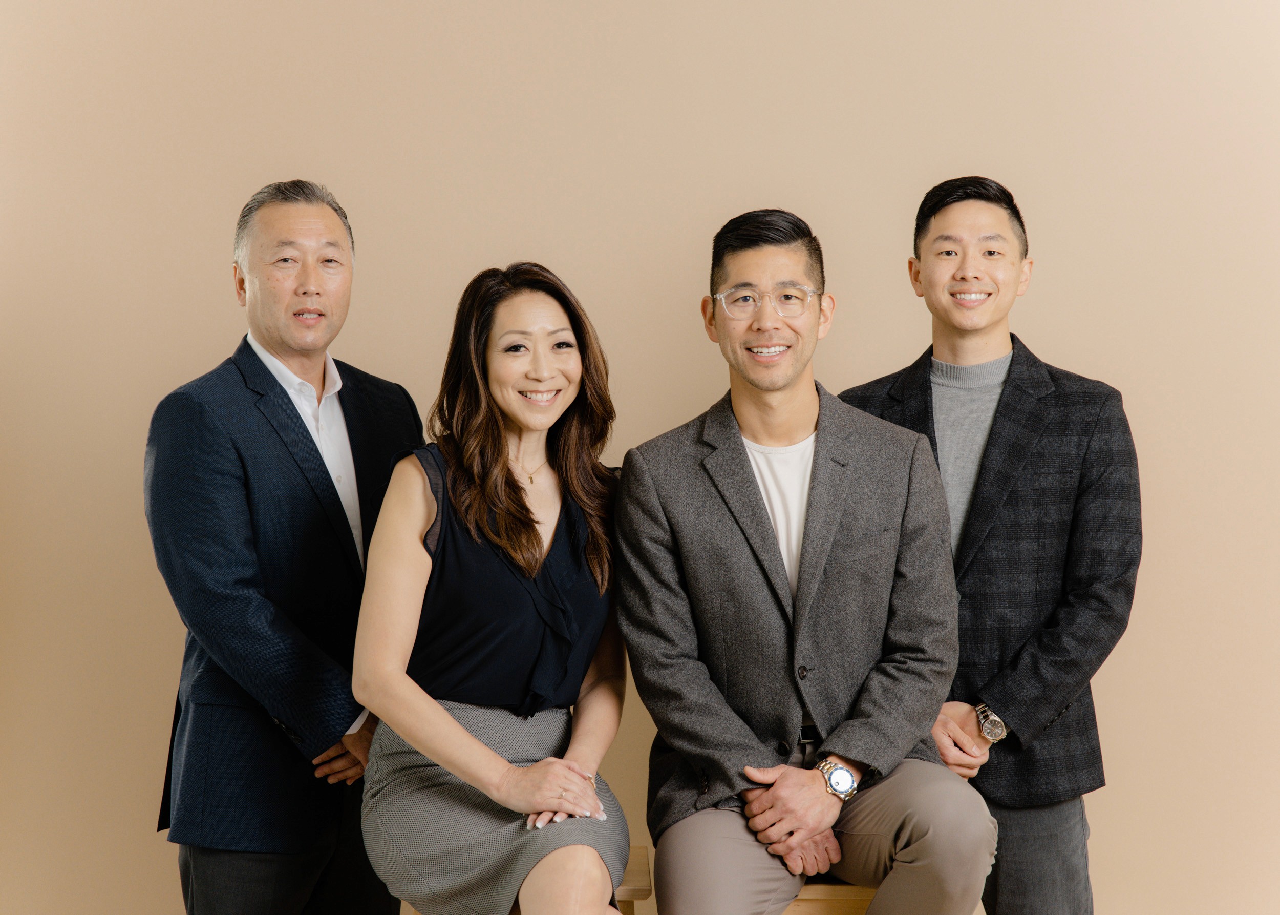 Ori-gen Executive Team Photo, featuring: Nori Nishida, Terri Seki, Joshua Morey, Kevin Fukuyama
