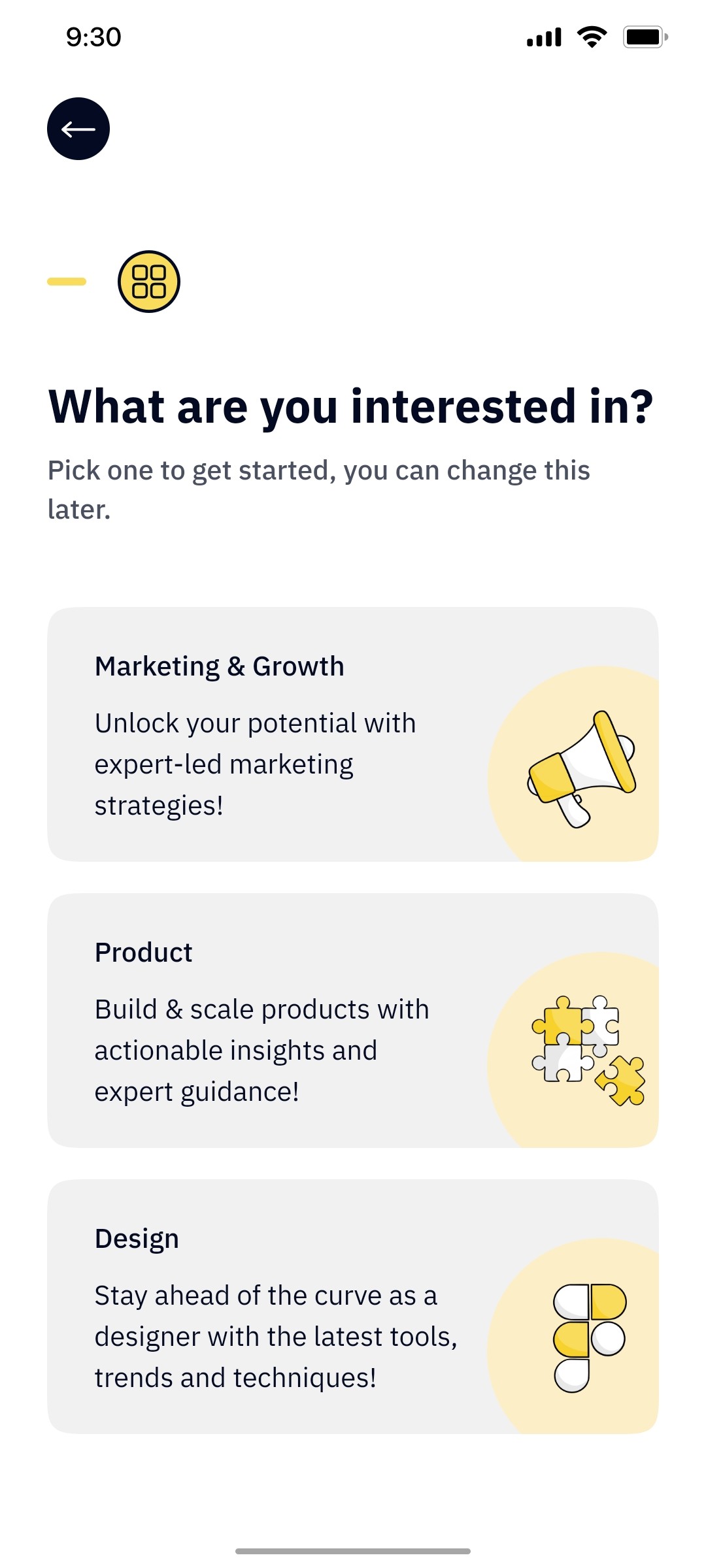 Outskill What are you intrested in screen