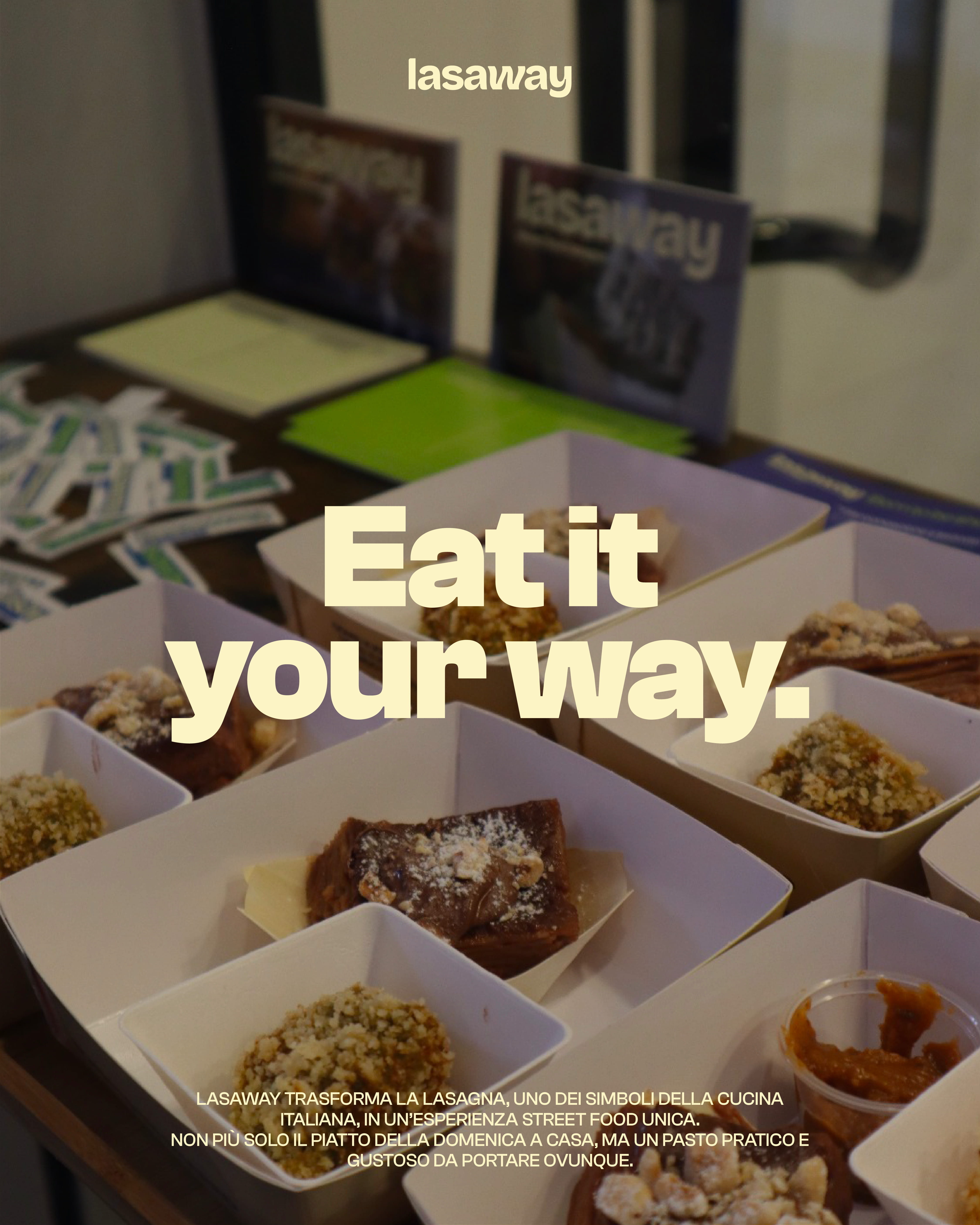 Lasaway branding IG post with the slogan "Eat it your way"