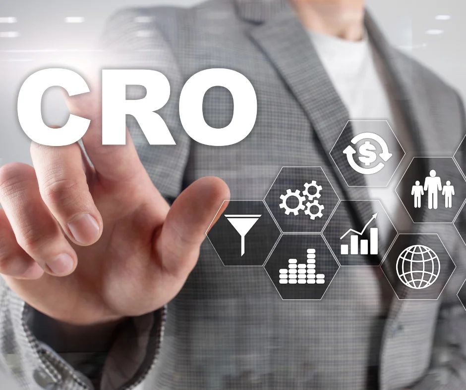 Marketer calculating CRO with latest technology