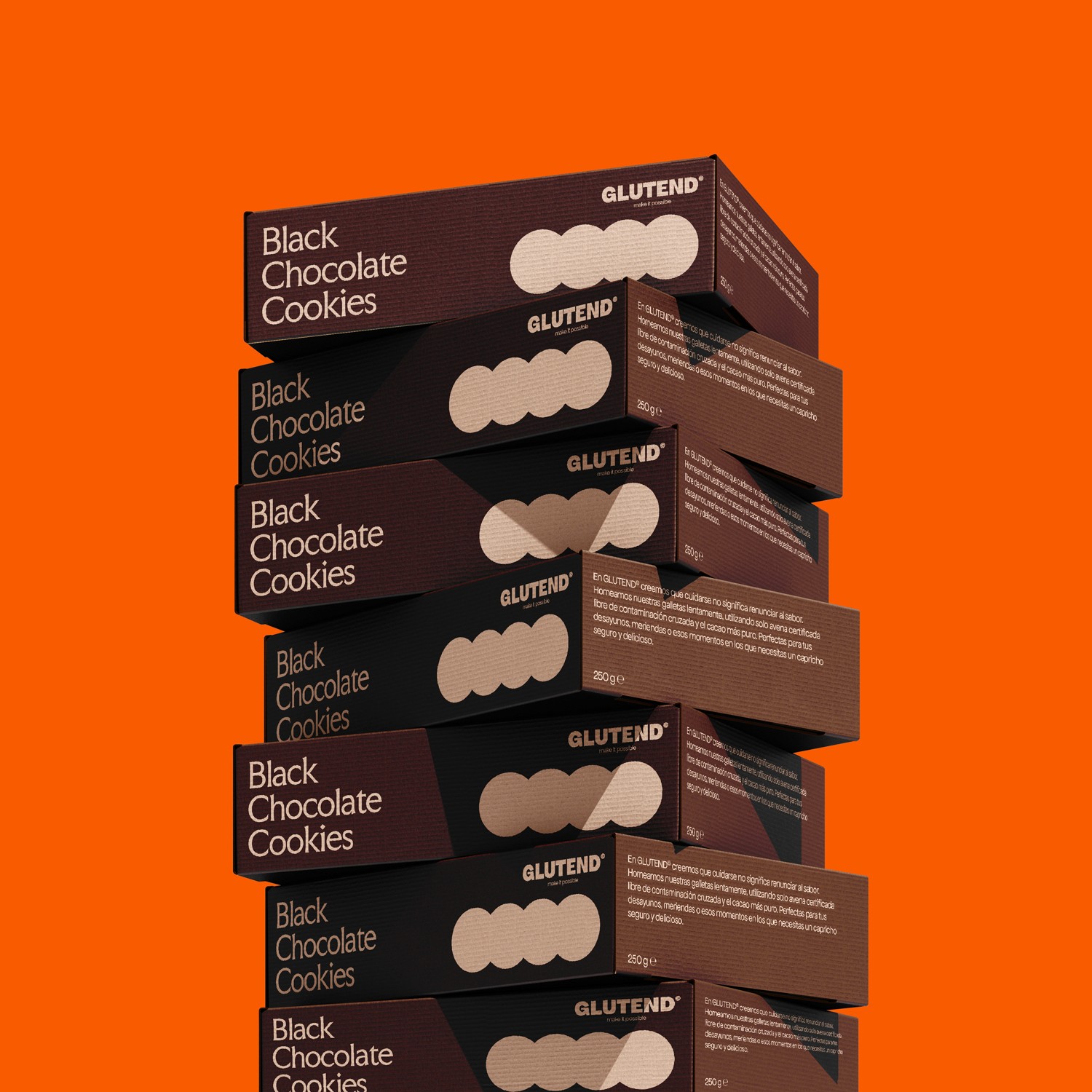 cookies boxes orange background