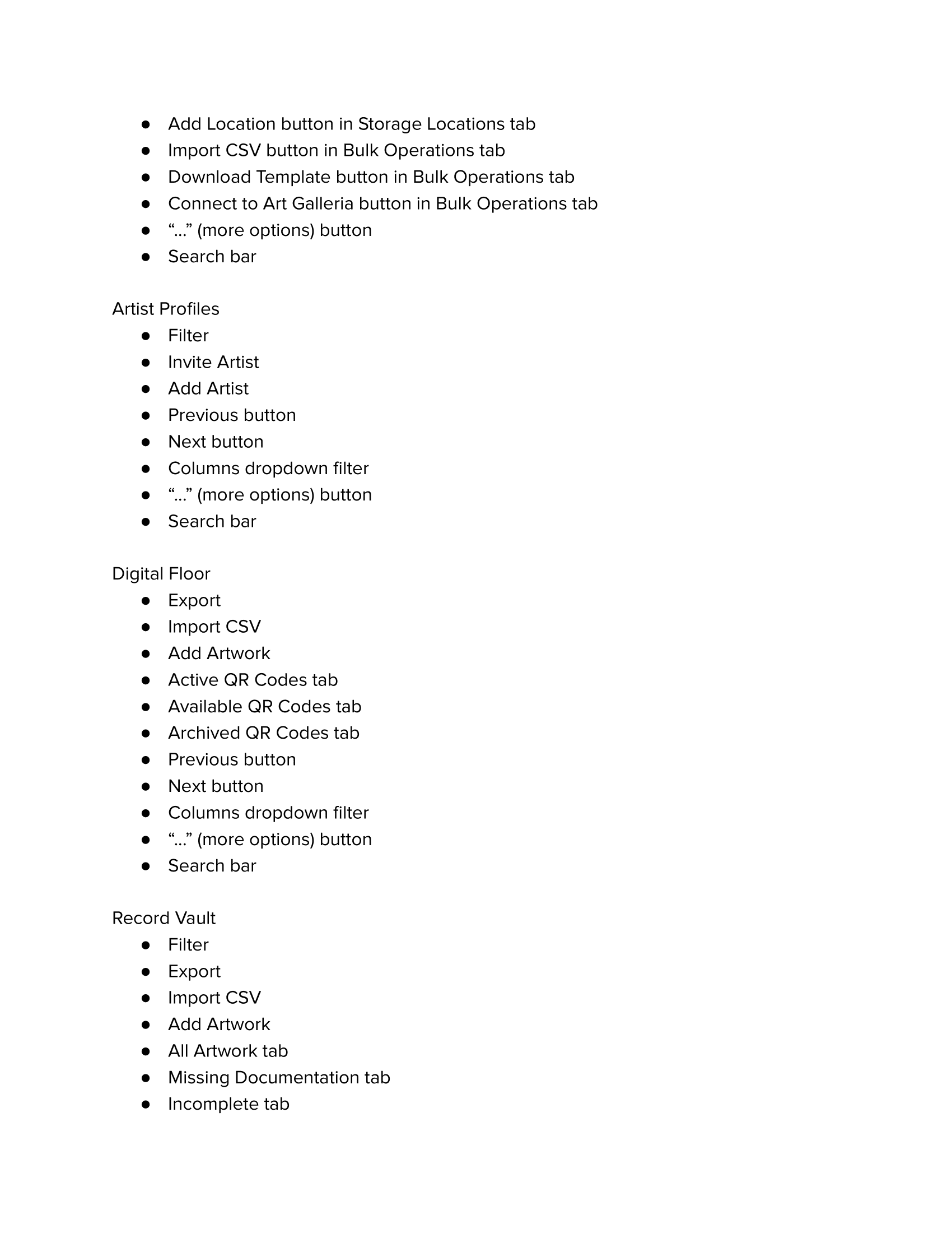 Admin Dashboard Information Artchitecture document