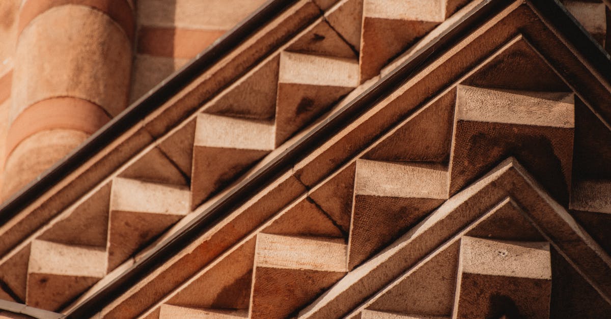 Close-up of an intricate architectural detail from a historic church facade, showcasing geometrical 