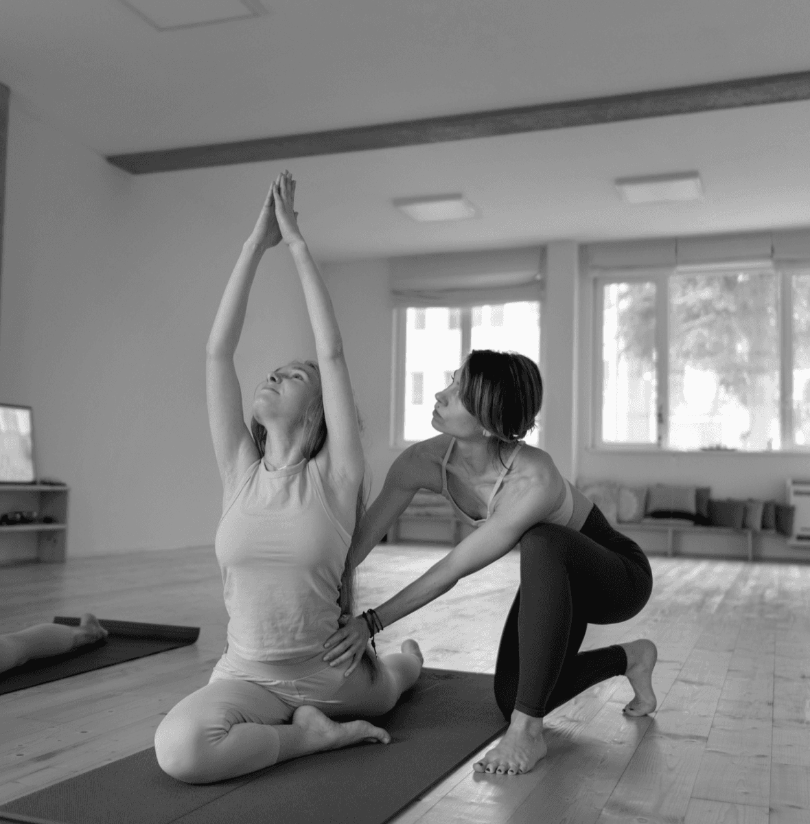 Woman doing yoga flow
