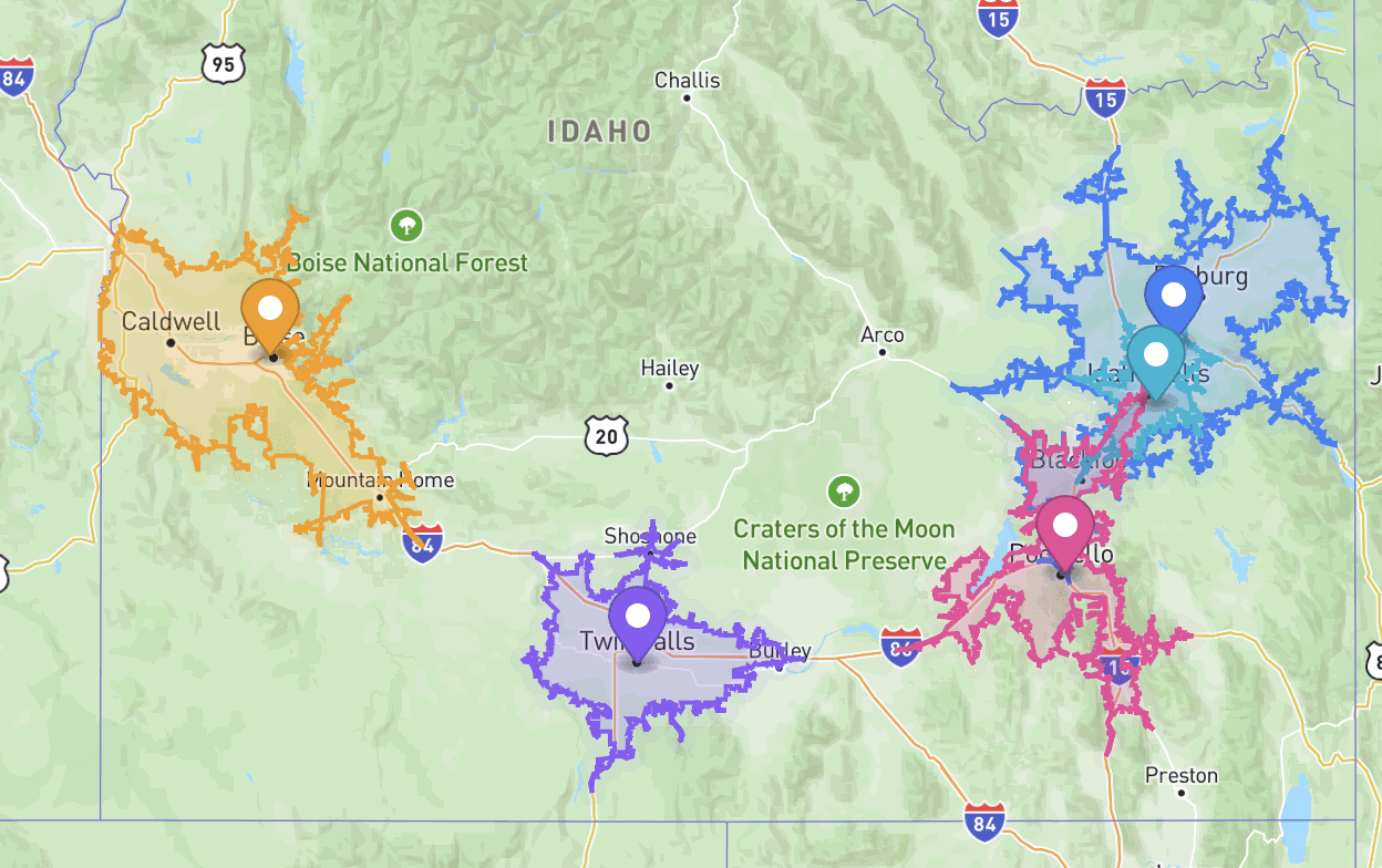 Bellhaven Service Area Map
