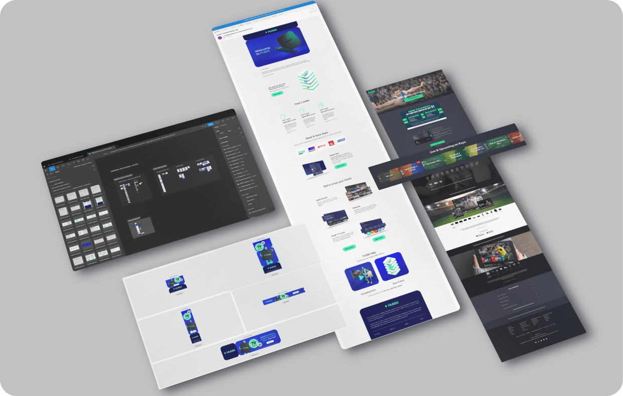 Hubbl - eDM Design System + motion + digital display ads + web assets by soradesigns.studio