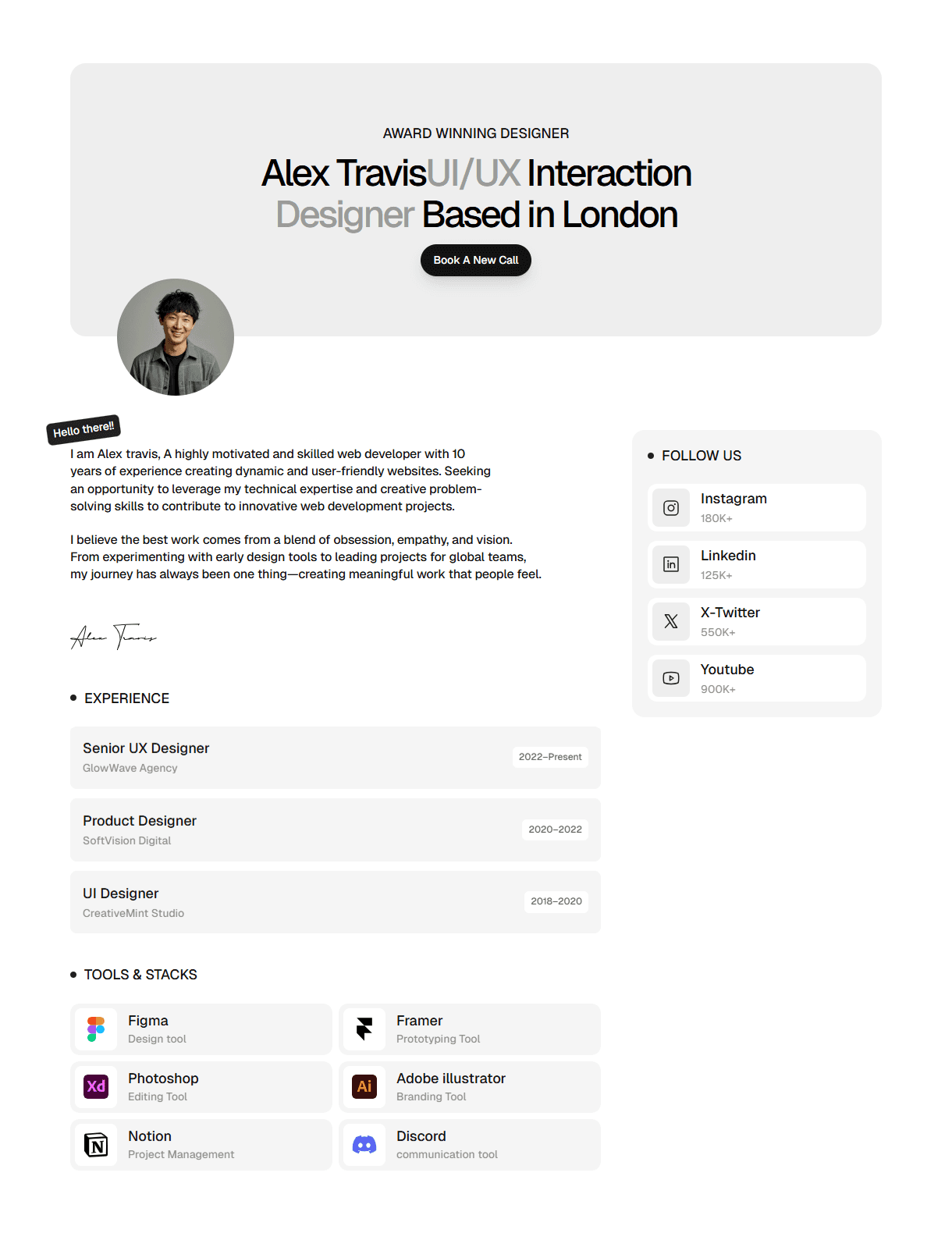 Framer Resume Component