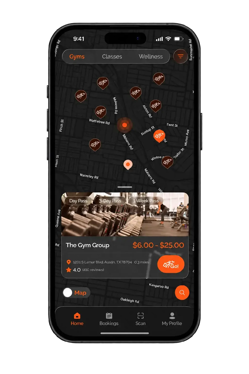 Goer mobile app interface 3