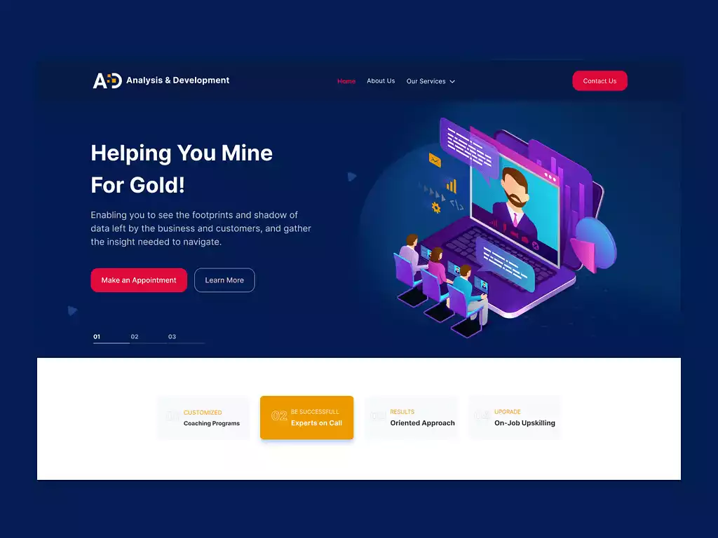 Learning Management Landing Page