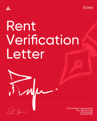 Rent Verification Letter